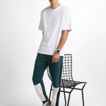 HM Men White Solid Cotton Pure Cotton T-shirt Regular Fit