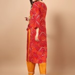 Floral Printed V-Neck Straight Kurta With Trouser & Dupatta