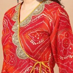 Floral Printed V-Neck Straight Kurta With Trouser & Dupatta