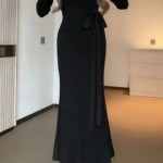 Women Deep Burgundy Solid Sweetheart Neck Dress